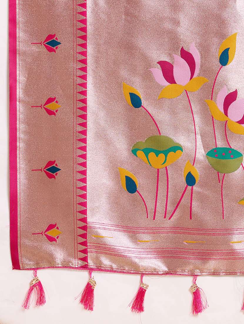 women self design paithani saree with blouse - 22324098 -  Standard Image - 6