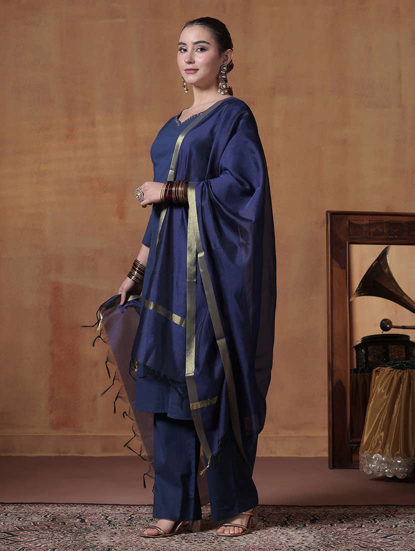 women navy blue suit set - 22324119 -  Standard Image - 1