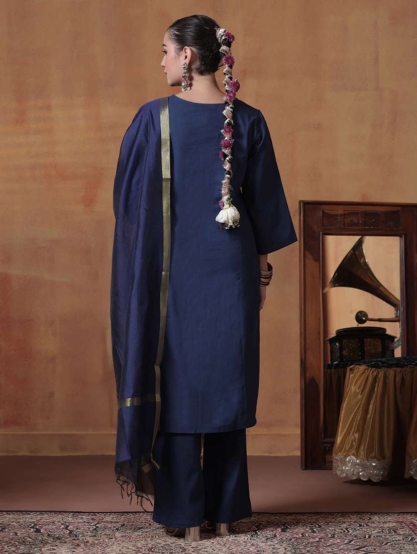 women navy blue suit set - 22324119 -  Standard Image - 4