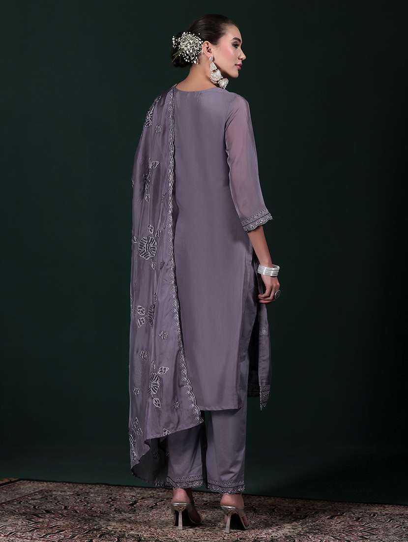 women charcoal suit set - 22324126 -  Standard Image - 4
