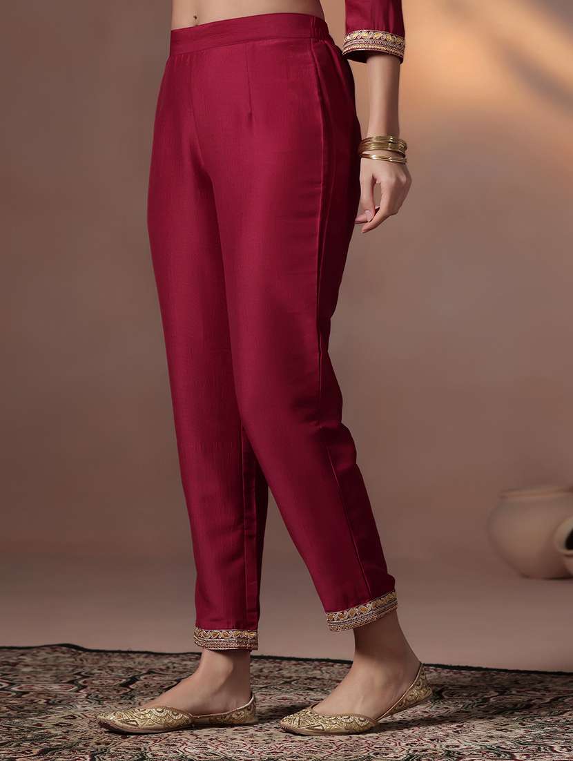 women maroon suit set - 22324127 -  Standard Image - 6