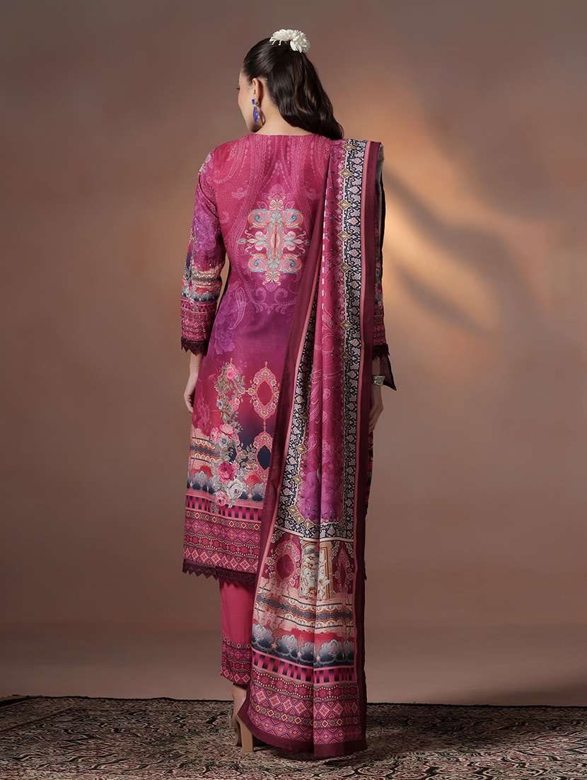 women printed round neck kurta pant with dupatta set - 22324136 -  Standard Image - 4