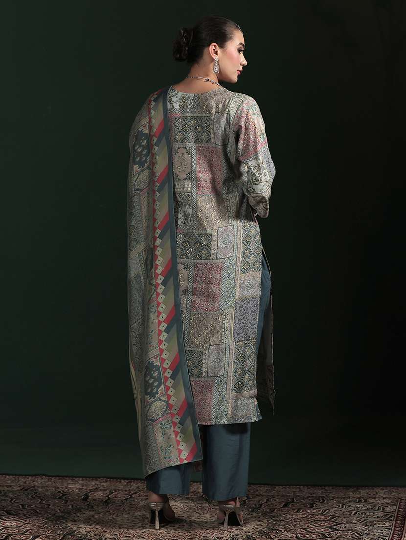 women printed round neck kurta pant with dupatta set - 22324138 -  Standard Image - 4