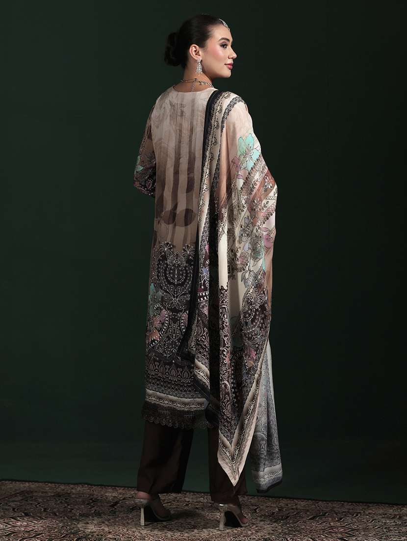 women printed round neck kurta pant with dupatta set - 22324154 -  Standard Image - 4