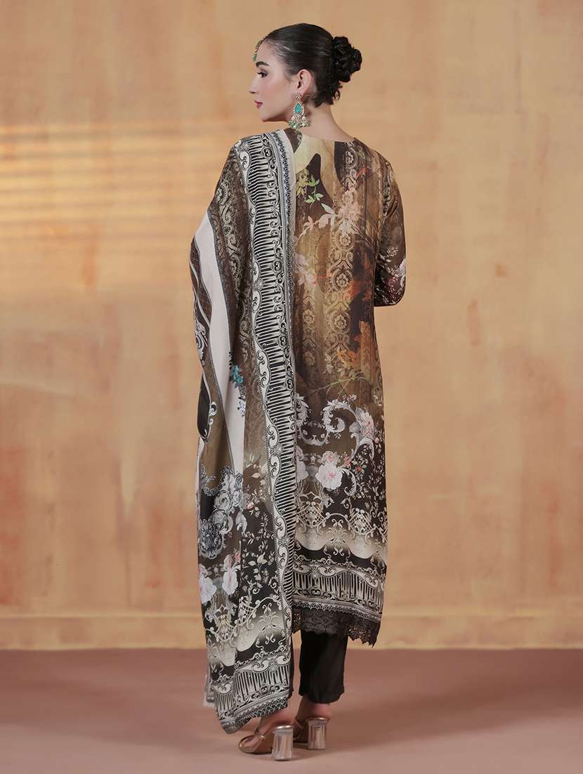 Women Printed Round Neck Kurta Pant With Dupatta Set - 22324163 -  Standard Image - 4