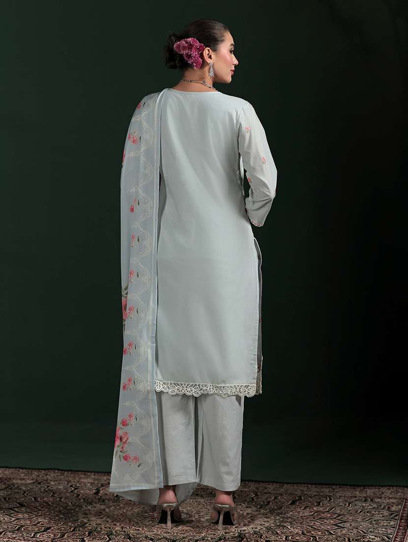 women printed notch neck kurta pant with dupatta set - 22324164 -  Standard Image - 4