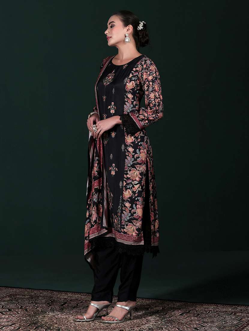 women printed round neck kurta pant with dupatta set - 22324166 -  Standard Image - 1