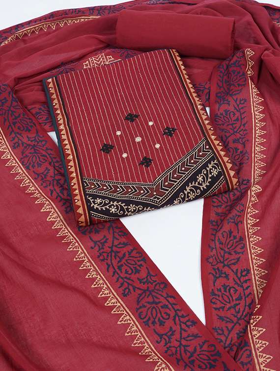 women solid unstitched suit set - 22324227 -  Standard Image - 1