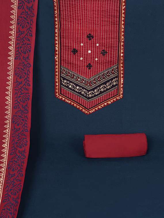 women solid unstitched suit set - 22324227 -  Standard Image - 4