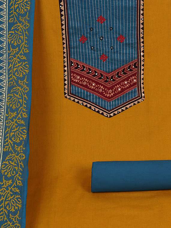 women solid unstitched suit set - 22324229 -  Standard Image - 4