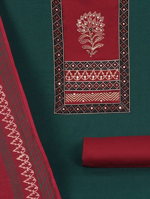 women solid unstitched suit set - 22324230 -  Standard Image - 4