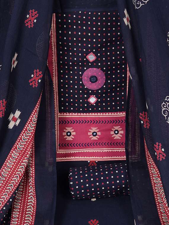 women printed unstitched suit set - 22324240 -  Standard Image - 4