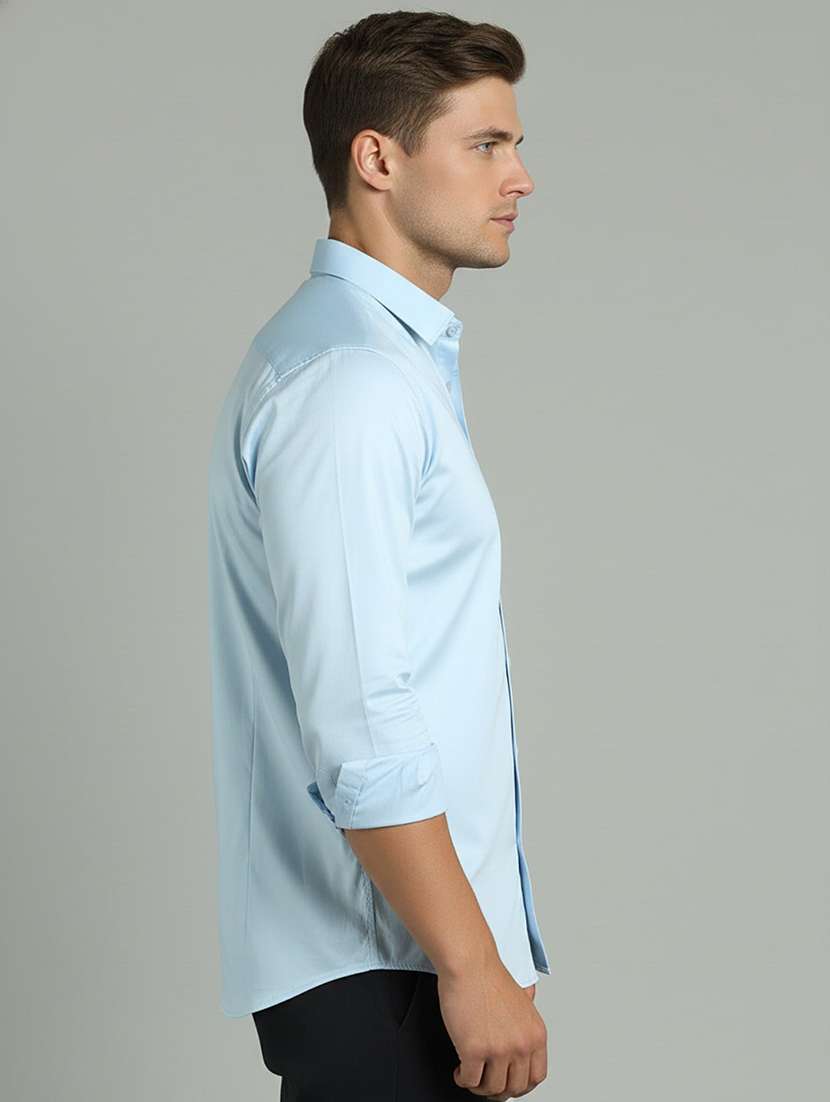 Men Solid Long Sleeve Regular Fit Casual Shirt - 22324286 -  Standard Image - 1