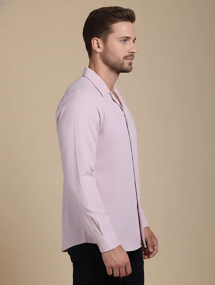 men solid long sleeve regular fit casual shirt - 22324312 -  Standard Image - 1