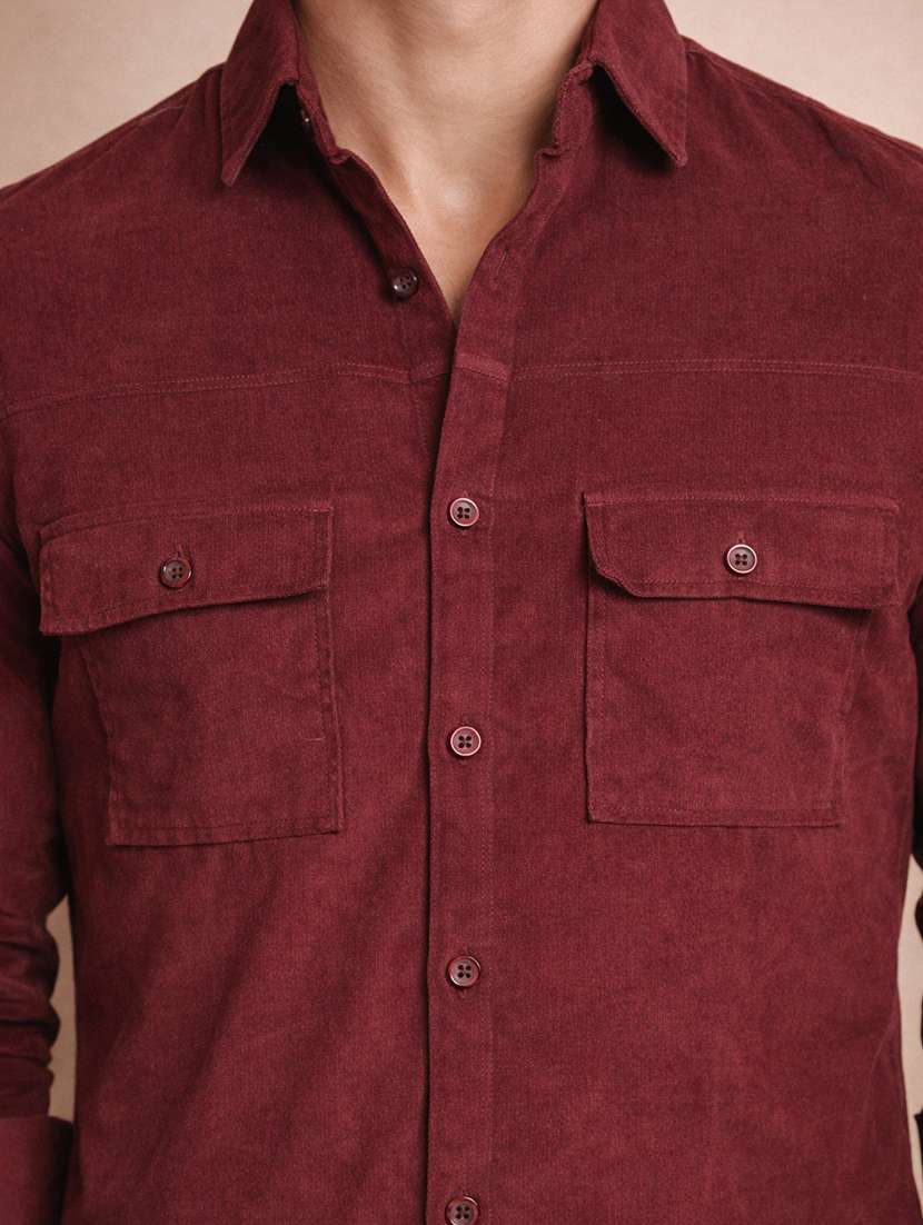 men solid long sleeve regular fit casual shirt - 22324331 -  Standard Image - 4