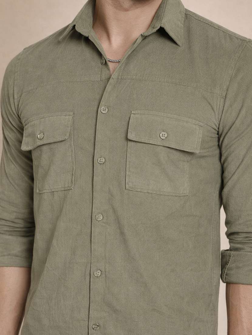 men solid long sleeve regular fit casual shirt - 22324335 -  Standard Image - 4