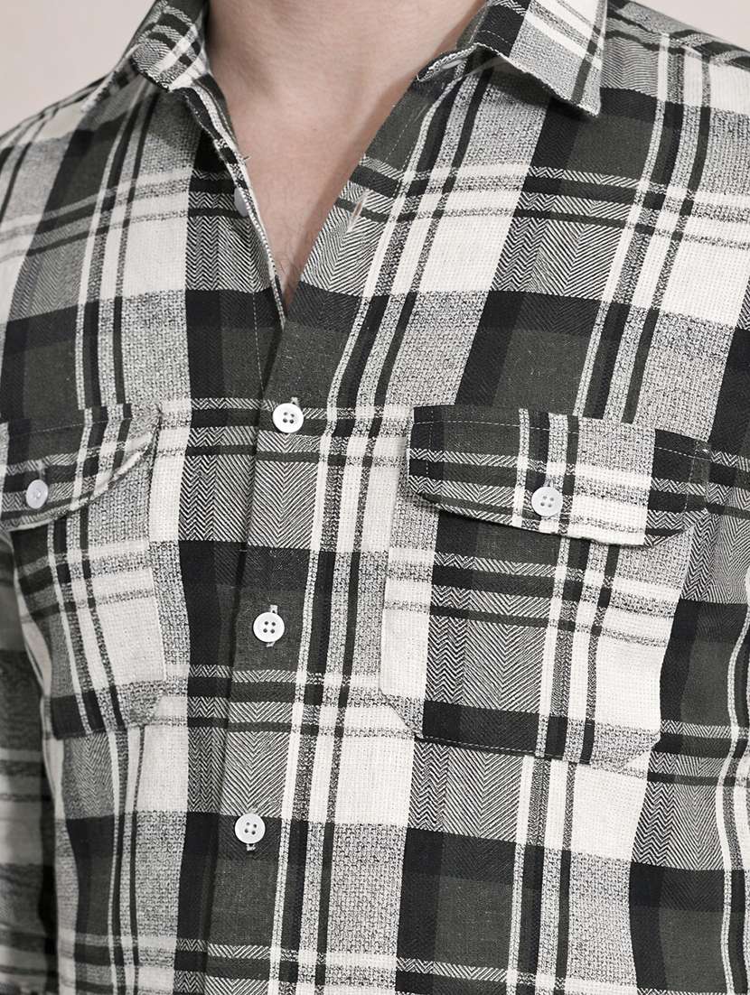 men checkered long sleeve regular fit casual shirt - 22324352 -  Standard Image - 4