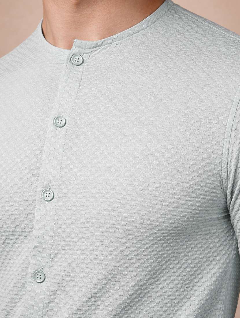 men self design long sleeve regular fit casual shirt - 22324357 -  Standard Image - 4