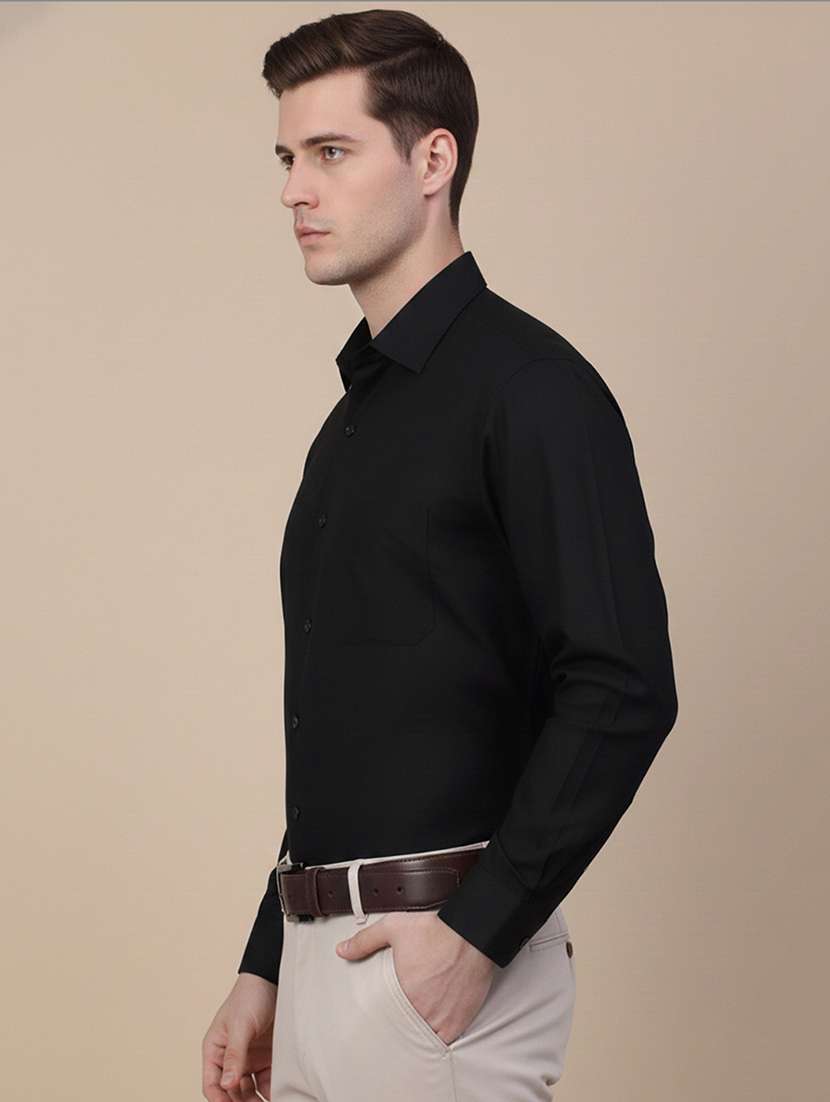 men solid long sleeve regular fit formal shirt - 22324370 -  Standard Image - 1