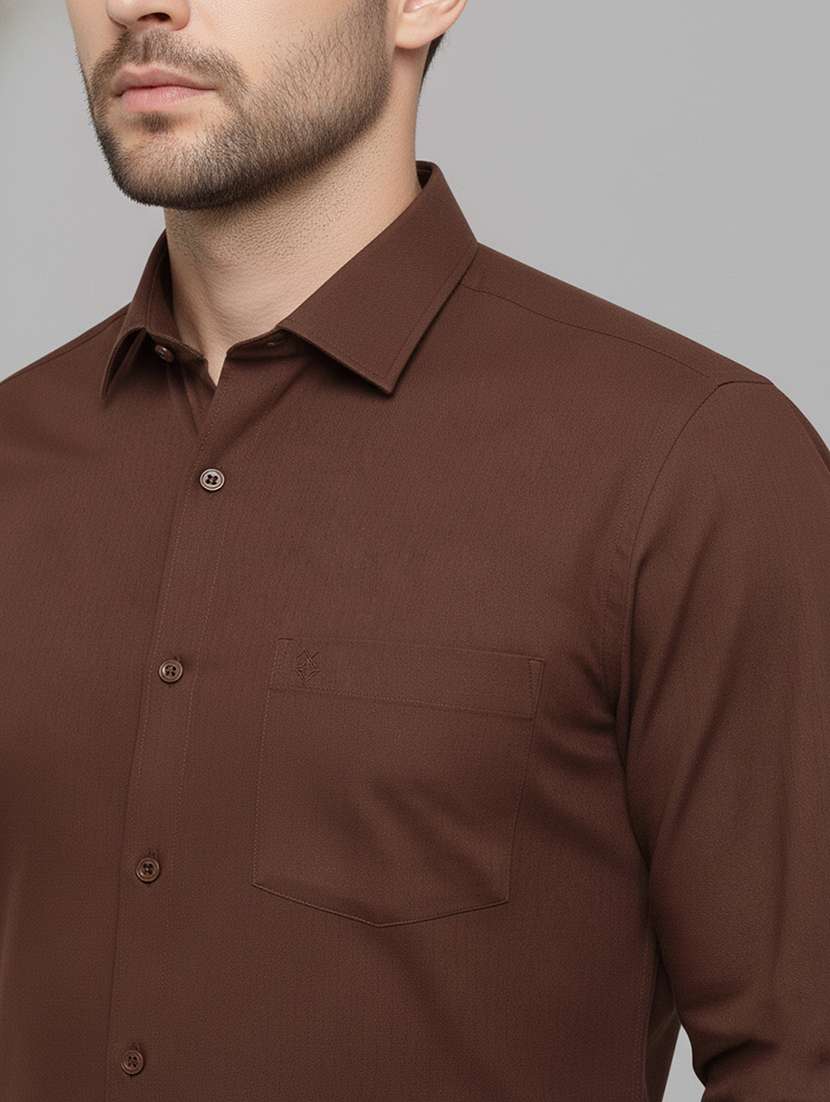 men solid long sleeve regular fit formal shirt - 22324372 -  Standard Image - 4