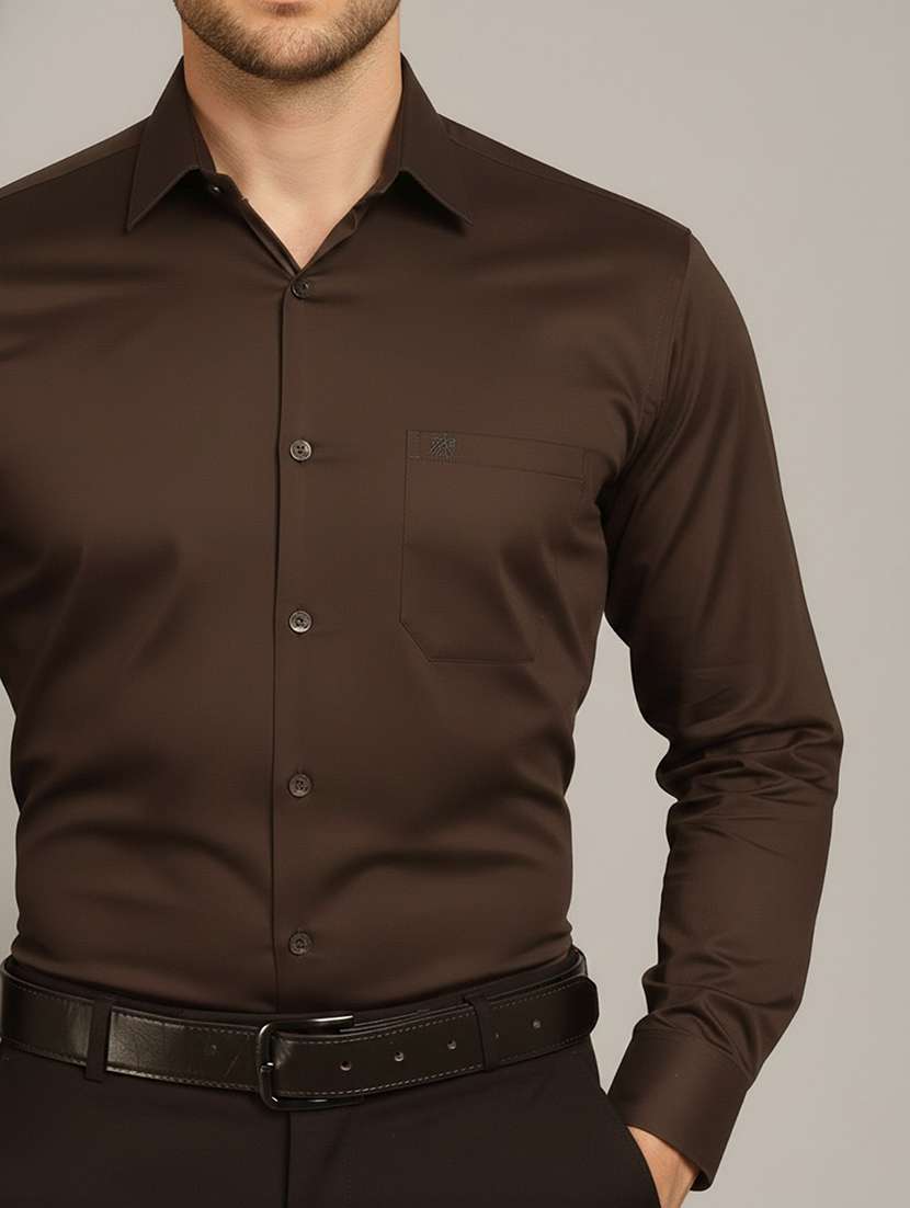 men solid long sleeve regular fit formal shirt - 22324384 -  Standard Image - 4