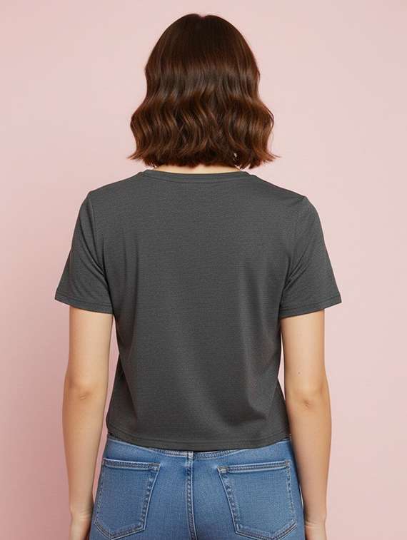 women printed short sleeve crop t-shirt - 22324398 -  Standard Image - 4