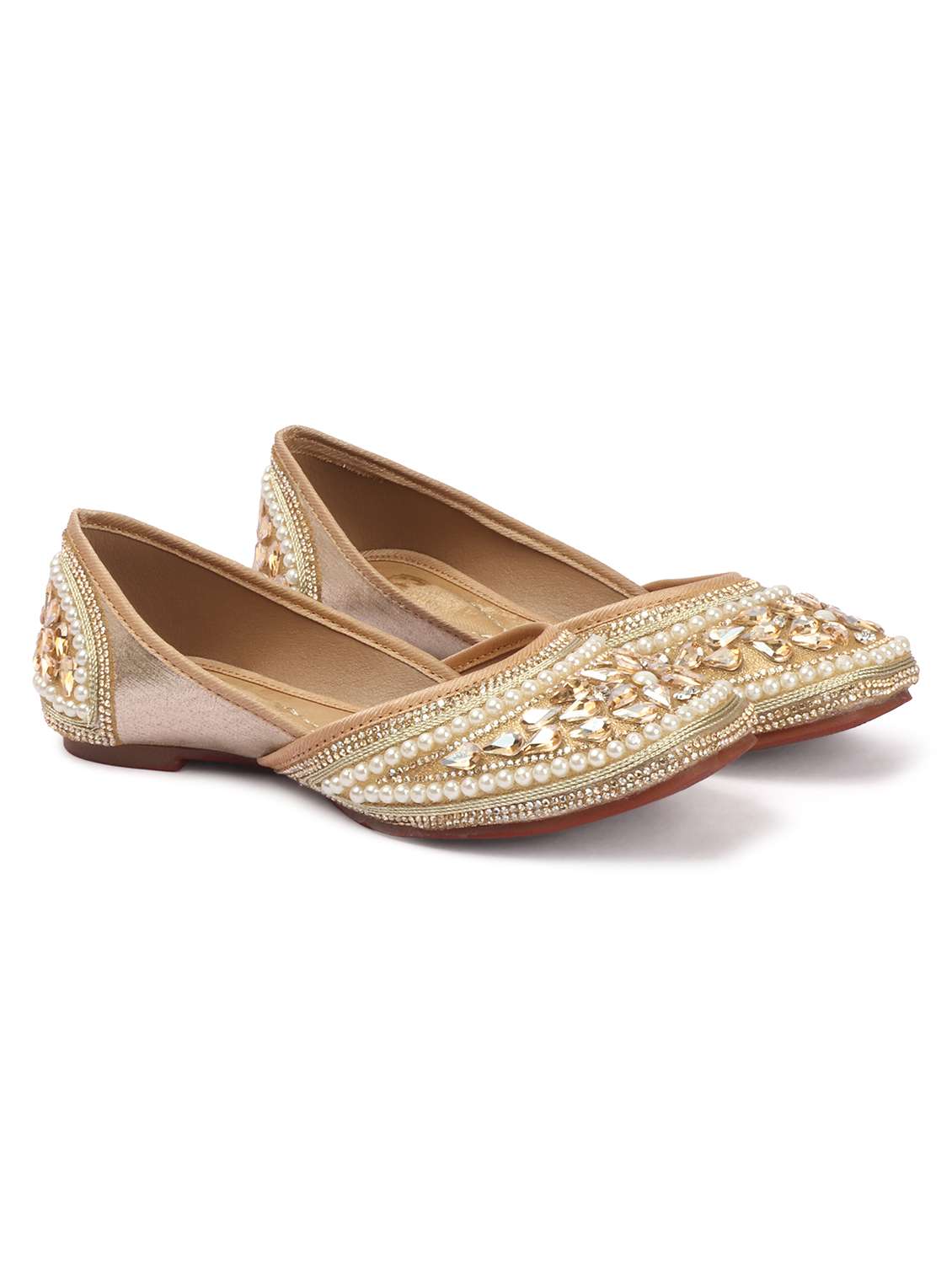 women embroidered slip on mojari - 22324426 -  Standard Image - 1