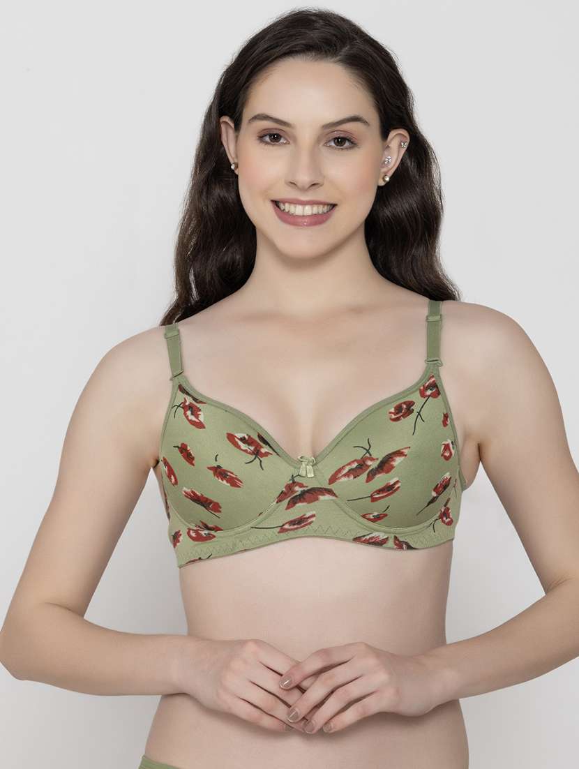 women pack of 3 printed t-shirt bra - 22324445 -  Standard Image - 1