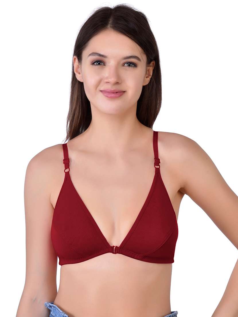 women pack of 3 solid non wired plunge bra - 22324448 -  Standard Image - 1