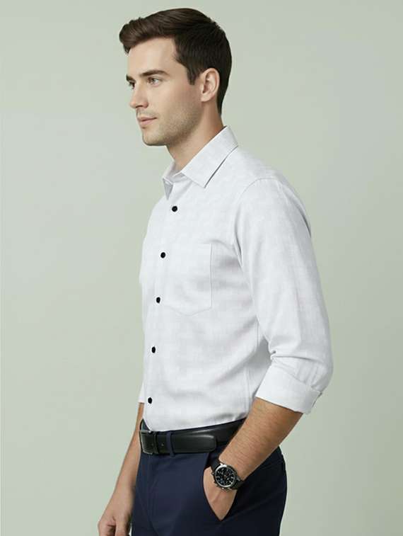 men self design long sleeve regular fit formal shirt - 22324691 -  Standard Image - 1