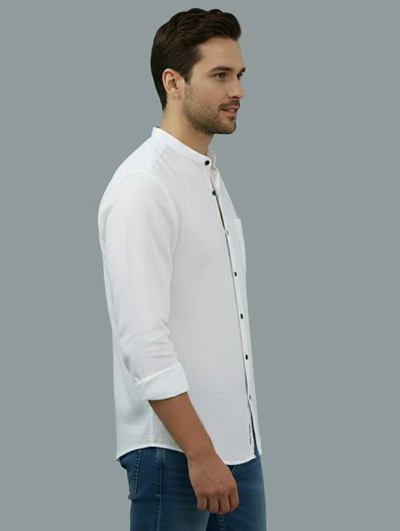 men solid long sleeve regular fit casual shirt - 22324867 -  Standard Image - 1