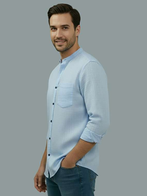 men solid long sleeve regular fit casual shirt - 22324869 -  Standard Image - 1