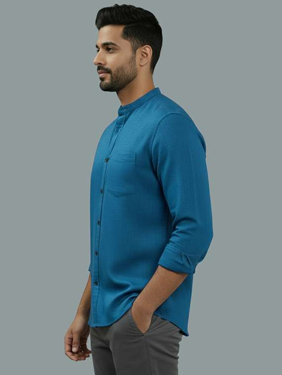 men solid long sleeve regular fit casual shirt - 22324890 -  Standard Image - 1