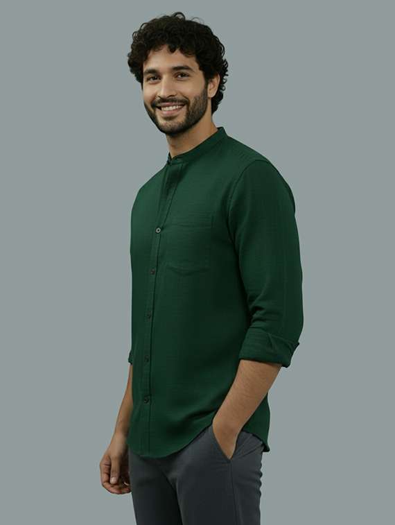 Men Solid Long Sleeve Regular Fit Casual Shirt - 22324941 -  Standard Image - 1