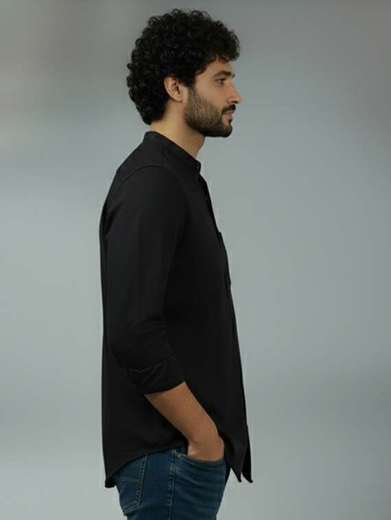 men solid long sleeve regular fit casual shirt - 22324944 -  Standard Image - 1
