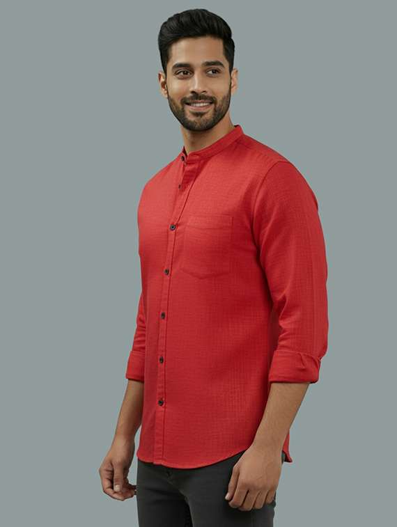 men solid long sleeve regular fit casual shirt - 22324951 -  Standard Image - 1