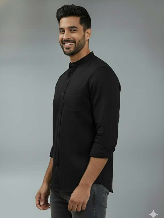 men solid long sleeve regular fit casual shirt - 22324964 -  Standard Image - 1