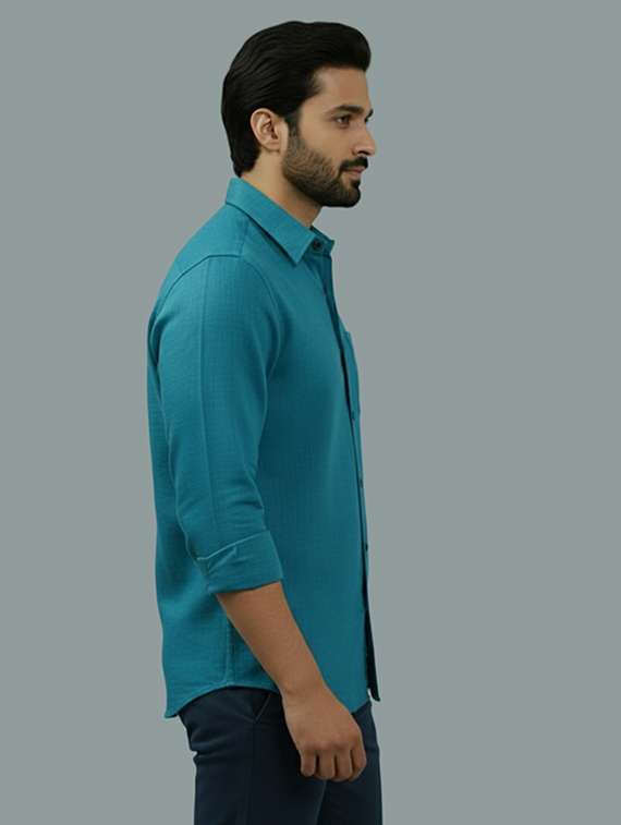 men solid long sleeve regular fit casual shirt - 22325008 -  Standard Image - 1