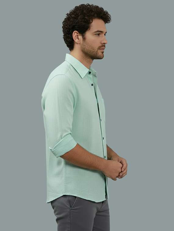 men solid long sleeve regular fit casual shirt - 22325033 -  Standard Image - 1