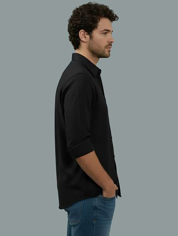 men solid long sleeve regular fit casual shirt - 22325044 -  Standard Image - 1