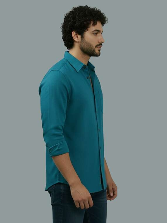 men solid long sleeve regular fit casual shirt - 22325048 -  Standard Image - 1