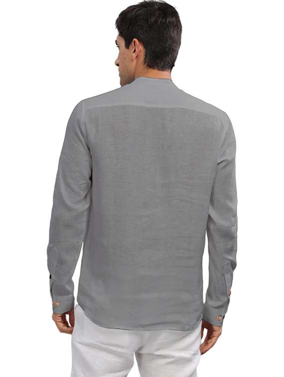 Men Pack Of 2 Solid Mandarin Neck Short Kurta - 22325613 -  Standard Image - 4