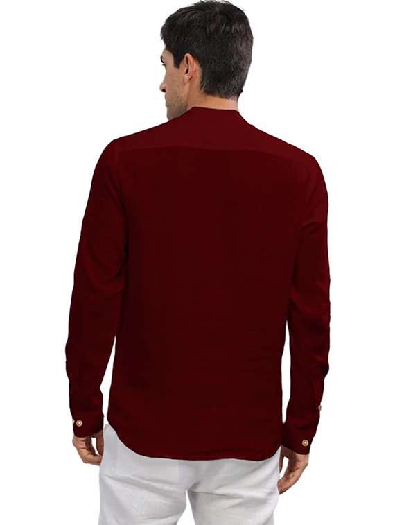 Men Pack Of 2 Solid Mandarin Neck Short Kurta - 22325614 -  Standard Image - 4