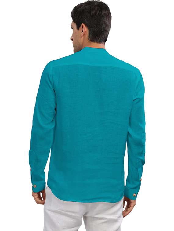 men pack of 2 solid mandarin neck short kurta - 22325624 -  Standard Image - 4