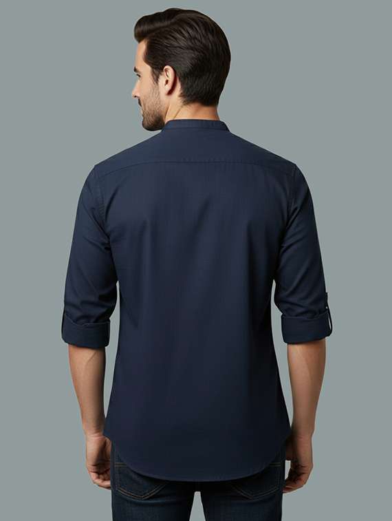 men solid mandarin neck short kurta - 22326435 -  Standard Image - 1