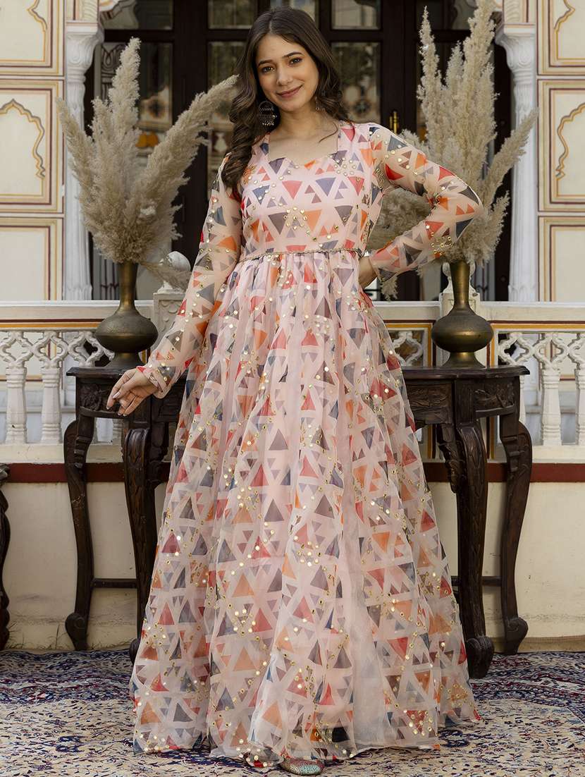 women printed sweetheart neck dress - 22326551 -  Standard Image - 1