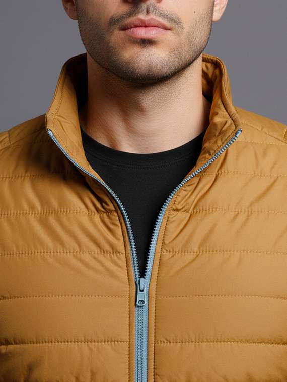 men solid long sleeve puffer jacket - 22326558 -  Standard Image - 4