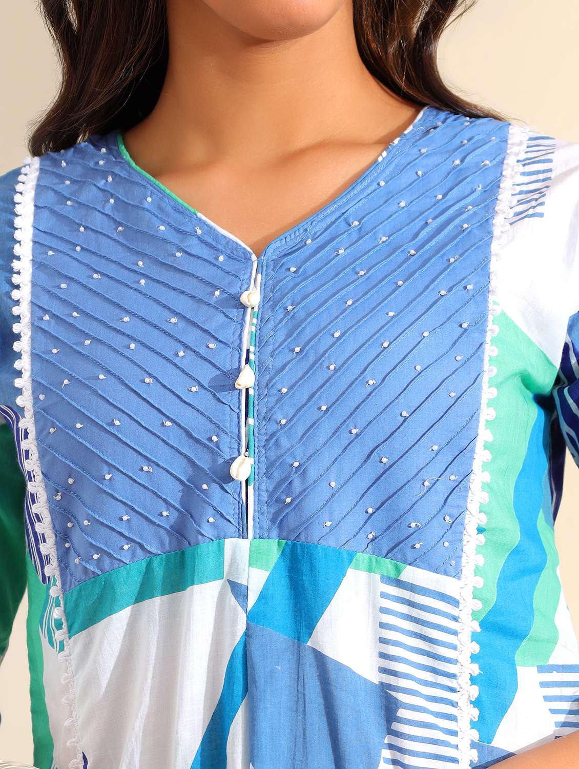 women printed three quarter sleeve kurta pant with dupatta set - 22326584 -  Standard Image - 4