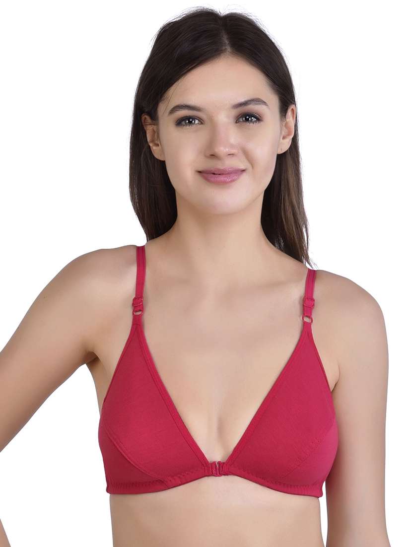 women pack of 3 solid non wired bra - 22326676 -  Standard Image - 1