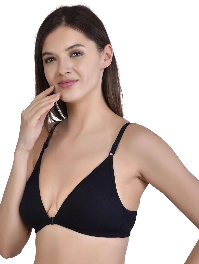 women pack of 3 solid non wired bra - 22326676 -  Standard Image - 4